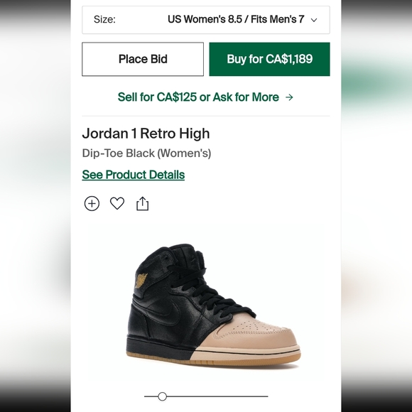 Air jordan 1 retro high premium dipped toe size 9w/7.5m - Picture 1 of 5